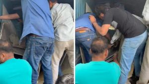 Labourer Injured After Marble Slabs Fall From Tempo on NIBM Road