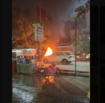 Pune: Mercedes Bursts Into Flames in Chikhali Late at Night; Firefighters Control Blaze