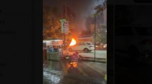Mercedes car fire