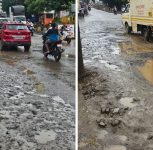 Pune: Potholes Outside Vishwakarma College in Kondhwa Raise Safety Concerns