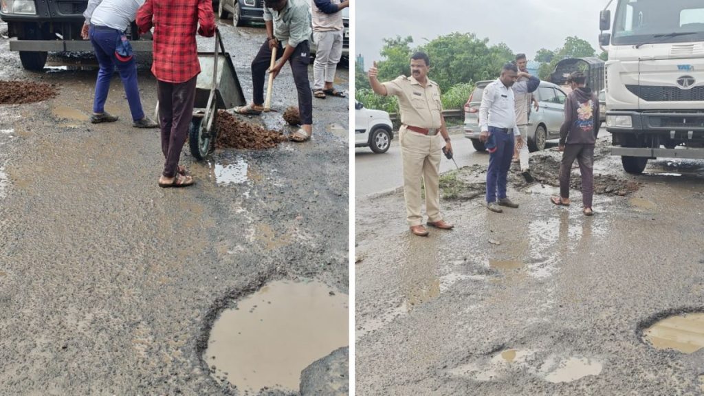 Potholes Plague Pune-Nashik highway, Chakan-Shikrapur road in Industrial Belt