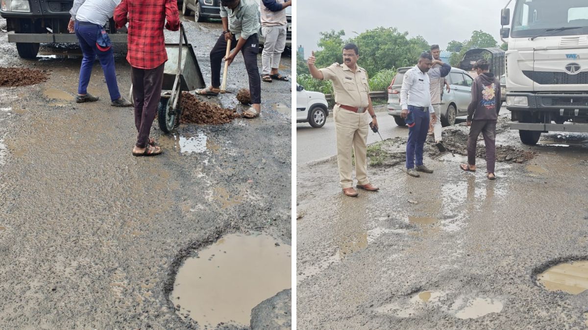Potholes Plague Pune-Nashik highway, Chakan-Shikrapur road in Industrial Belt