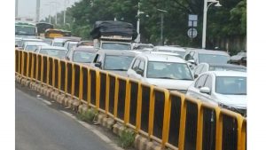 Repairs On Rakshak Chowk Flyover Cause Congestion On Aundh-Ravet Road