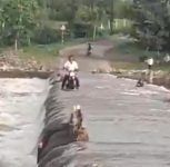 Pune: Senior Citizen Swept Away While Crossing Flooded Weir on Motorcycle Near Uruli Kanchan; Search Operation Underway