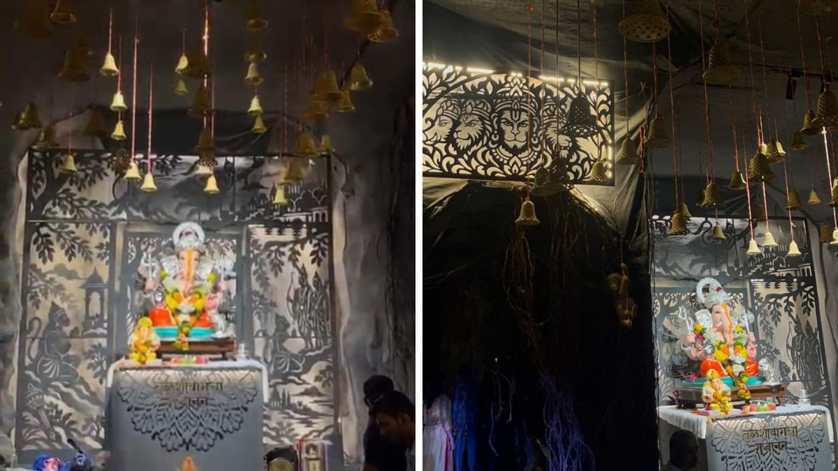 40-Foot Hanuman Towers Over Tulshibaug’s Girikandhar Ganpati Pandal
