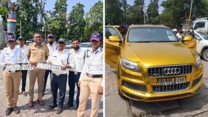 Audi Painted Gold Without RTO Nod