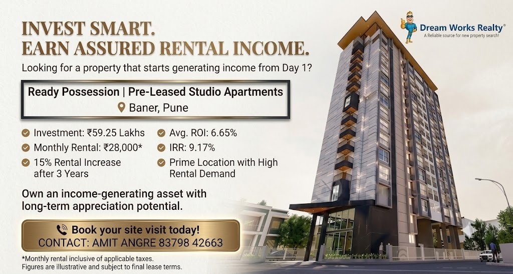 Baner Studios Offer Rental Income From Day One