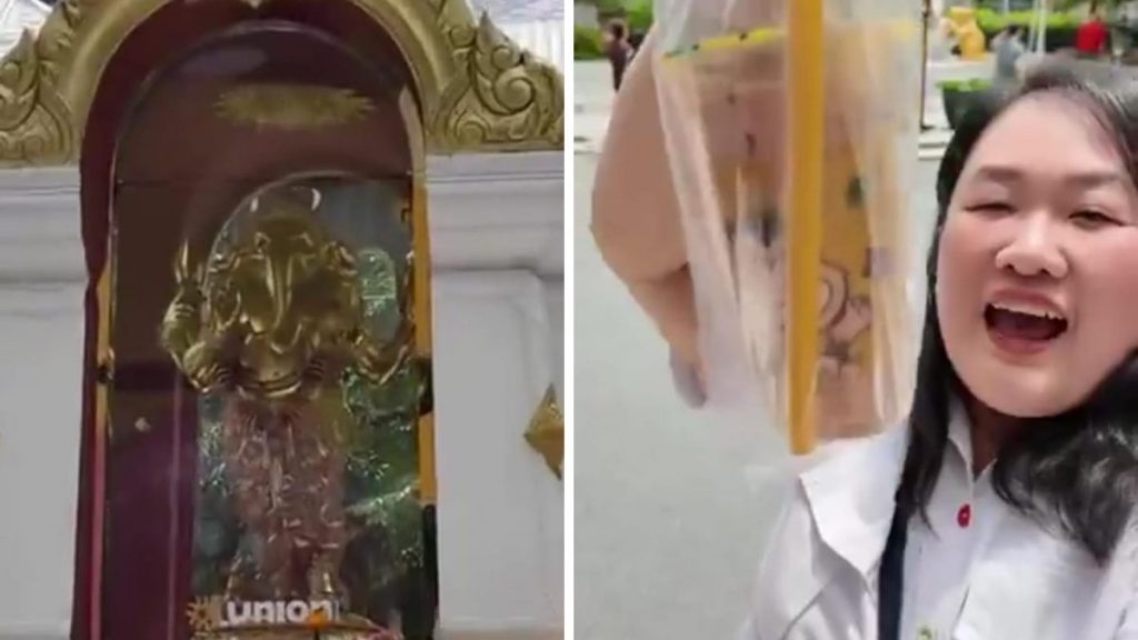 Bangkok Shrine Draws Attention For Boba Tea Offerings To Ganesha