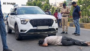 Car Runs Over Man Sleeping By Road In Balewadi
