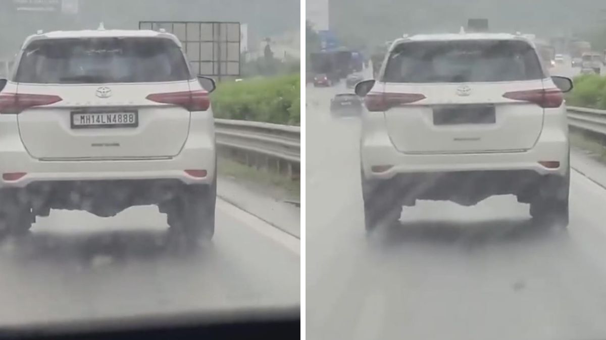 Concerns Over Vehicle With Over 55 Challans Worth Rs 1 Lakh Using Device or Technology to Conceal Number Plate on Mumbai-Pune Expressway