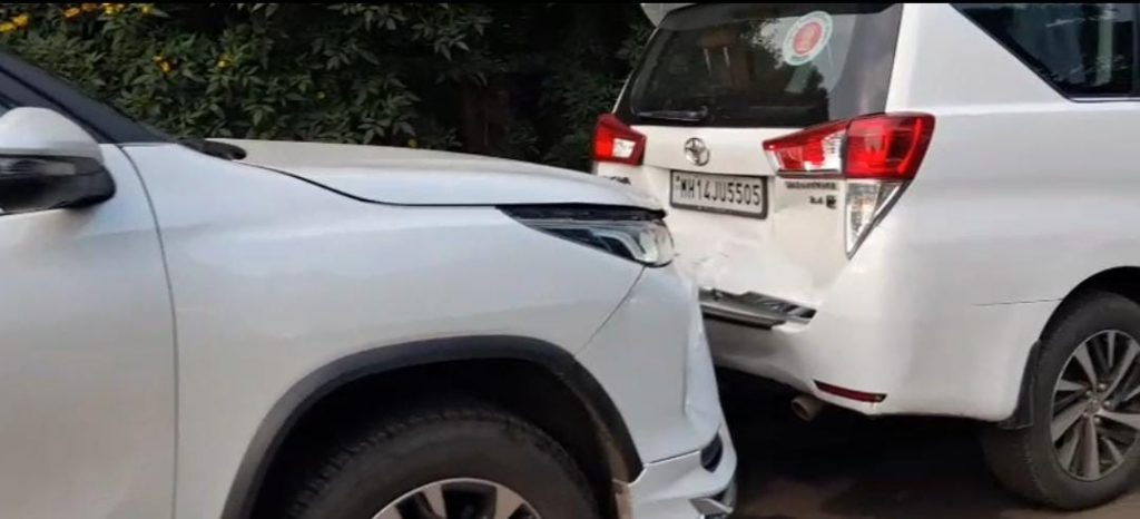 MLC Amit Gorkhe's Vehicle Meets With Accident in Nashik