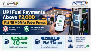 UPI Fuel Payments Above Rs 2,000 to Attract Flat Rs 5 MDR for Petrol Pumps