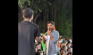Abhijit Dipke at MPSC students protest in Pune