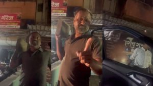 Akurdi rage shopkeeper threatens with pavement block