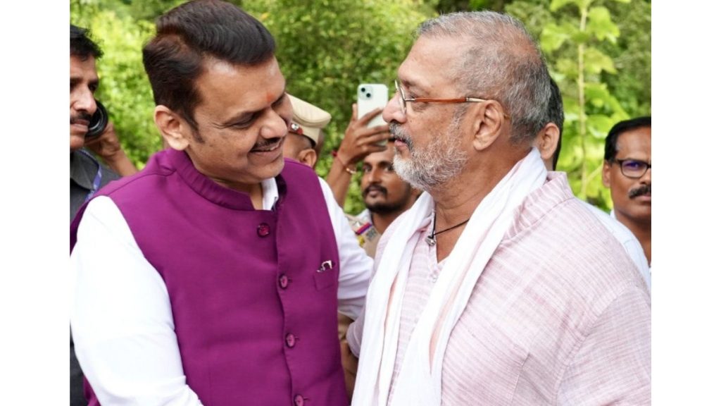 Devendra Fadnavis and Nana Patekar