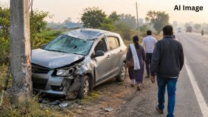 Driver Dies of Heart Attack, Car Overturns; Two Women Injured