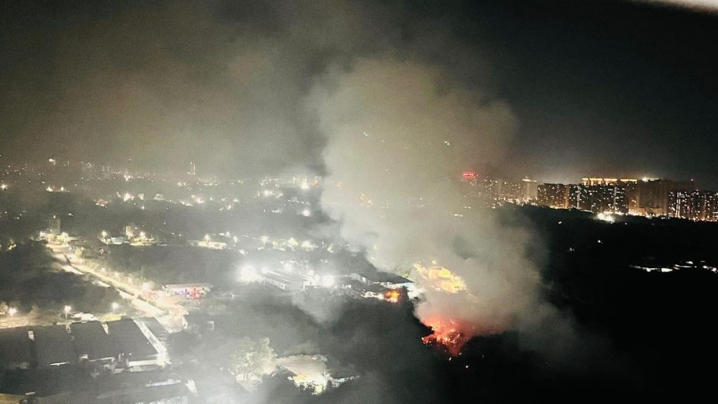Mahaluge Bio-Waste Site Fire Continues for Days