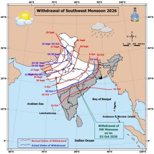 Monsoon Withdrawal Begins From Pune on October 3