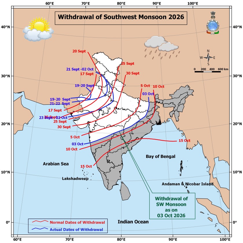 Monsoon Withdrawal Begins From Pune on October 3