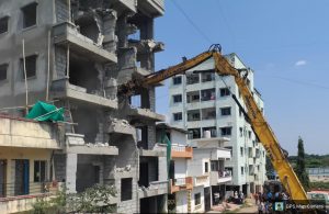 PCMC Demolishes Unauthorised Structure in Pimple Gurav