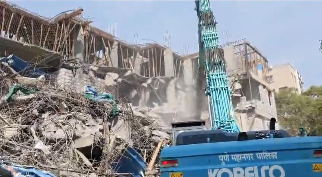 PMC Demolishes 23,000 Sq Metres of Illegal Construction in Kondhwa