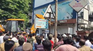 PMC demolition work in Kausarbaug