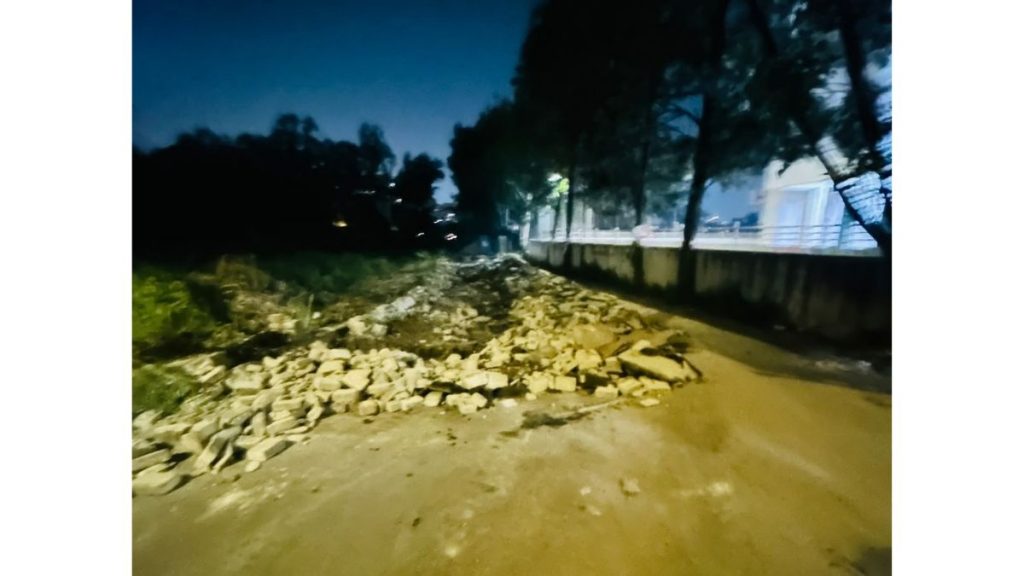 Road to Their Homes Blocked at Midnight