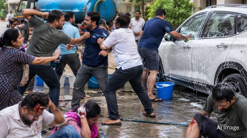 Row Over Washing Vehicle Amid Water Cuts Leaves 7 Injured in Charholi's Housing Society