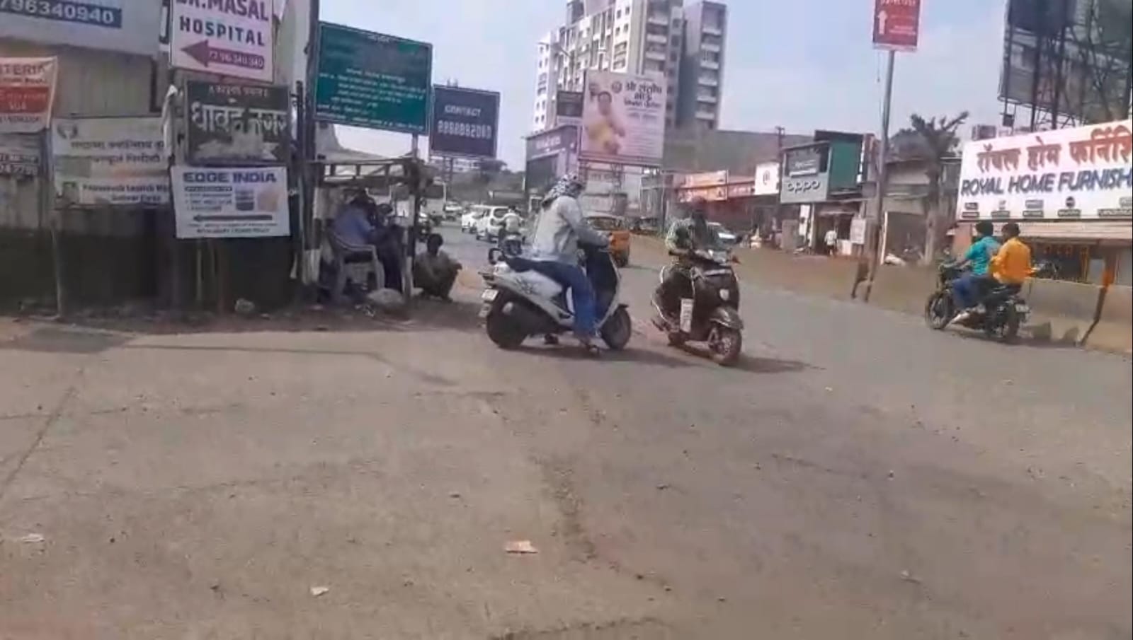 Wrong-Side Driving Near Dharmawat Petrol Pump in Pisoli